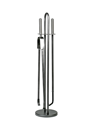 Haardstel Antraciet/RVS 114 / 618 - Met Tang en Pook ( 1 stuks beschikbaar )