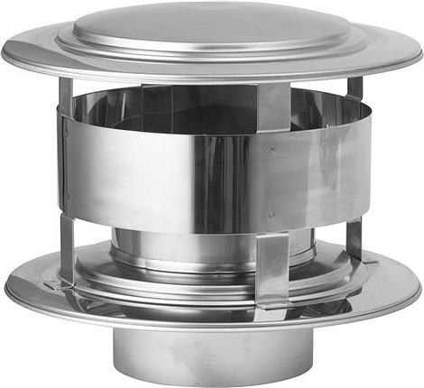 RVS Ø 125 mm trekkende kap