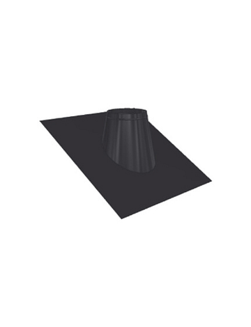 ICS 25 RVS Ø 80/130 mm dakplaat hellenddak 5-30° Zwart