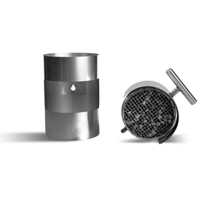 ABCAT houtrookfilter RVS Ø 150 mm L = 190 mm (verkort, t.b.v. achterafvoer)