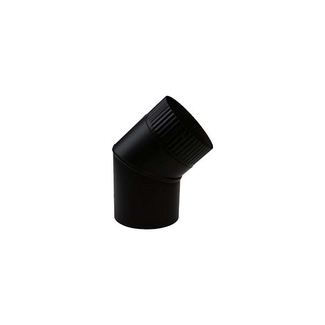 EW RVS zwart Ø 125 mm Bocht 45°