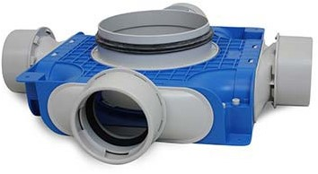 Uniflexplus Instortverdeler 4 x Ø 90 mm zijaansl. Ø 125 mm