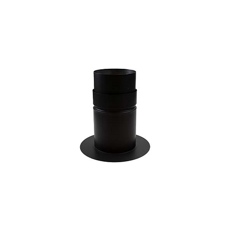 EW RVS zwart Ø 125 mm Nisbus met Rozet