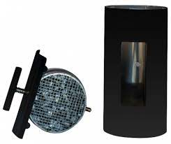 ABCAT houtrookfilter Dikwandig 2 mm Ø 150 mm L = 300 mm Zwart