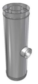RVS CLV Ø180/280 mm T-Stuk aftakking 1 x Ø 80/125 mm (concentrisch)