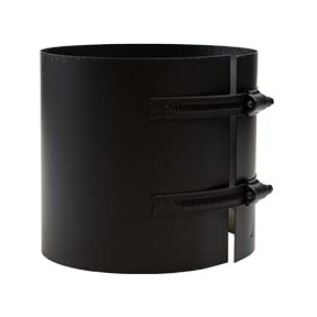 EW RVS zwart Ø 130 mm Klemband voor Paspijp