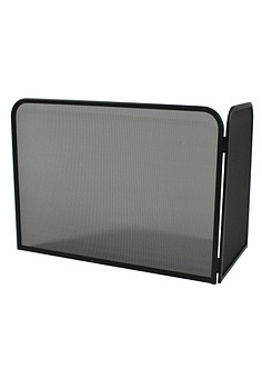 Vonkenscherm zwart 125 / 414 Rechterhoek