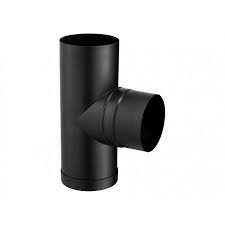 Blauw Gegloeid Ø 150 mm T-stuk met dop