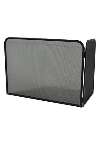 Vonkenscherm zwart 125 / 414 Rechterhoek