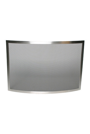 Vonkenscherm RVS 125 / 986 H Hoog Gebogen Front