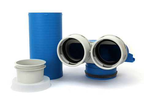 Uniflexplus Ventielcollector Ø 125mm 2x H=250 90°