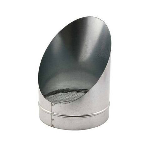 Spiralo Ø 100 mm buisrooster 45° met gaas