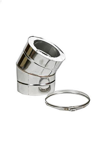 HT RVS DW 100/150 mm Bocht 30° Geïsoleerd