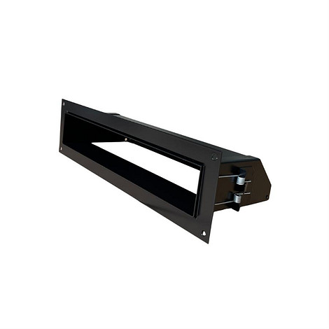 Convectierooster 300 x 50mm FRAMELESS met veren (ZWART)