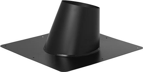 HT RVS DW 80/130 mm Dakplaat hellenddak 5° - 25°  Zwart