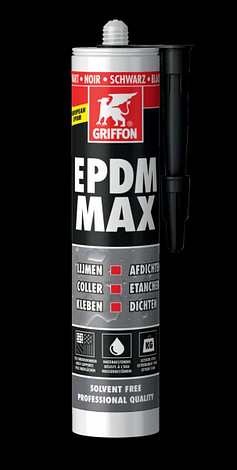 Griffon EPDM Max – waterbestendige lijm- en afdichtingskit zwart 465 g