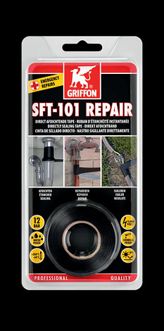 Griffon SFT-101 Repair – reparatietape zwart 25 mm x 3 m