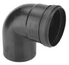 PPS Ø 80 mm LTV zwart bocht 87°