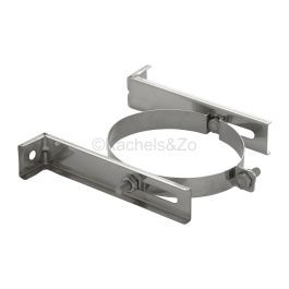 HT RVS DW 80/130 mm Muurbeugel Gat maat 130 mm