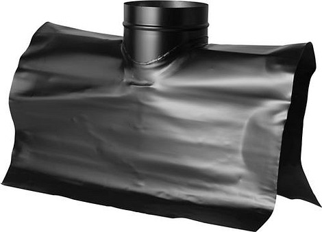 HT RVS DW 100/150 mm Nok Loodslab  Zwart