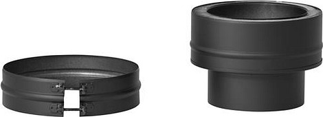 HT RVS DW 125/175 mm Onderverloop > 125 mm EVO Zwart