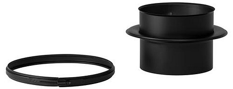 HT RVS DW 80/130 mm Onderverloop DW/EW Zwart