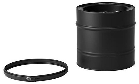 HT RVS DW 125/175 mm Pijp L = 200 mm Geïsoleerd Zwart