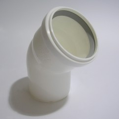 Rolux PP R.G. Wit Ø 80 mm bocht 45°