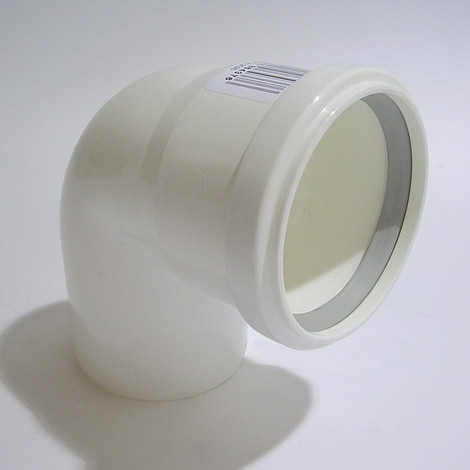 Rolux PP R.G. Wit Ø 80 mm bocht 87°
