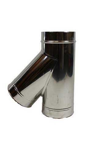 HT RVS DW 150/200 mm T-Stuk 45° met deksel Geïsoleerd