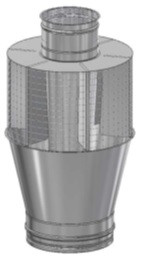 RVS CLV Ø 150/250 mm Dakkap vrije uitmonding (RG-LTV)