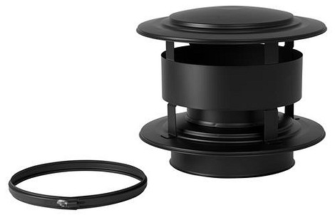 HT RVS DW 100/150 mm Trekkap zonder gaas  Zwart
