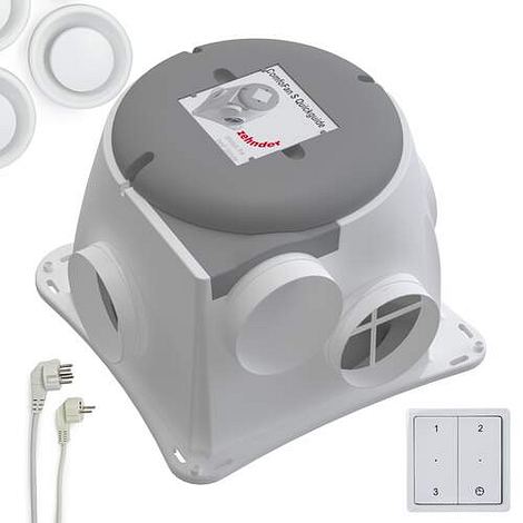 Zehnder ComFofan Silent  450 m3/h incl. RF Zender + 4 x STK ventiel Ø 100/125 mm (RA + Perilex)   (Informeer naar levertijd)