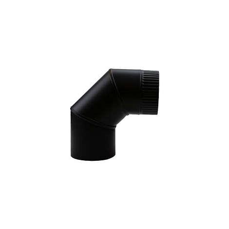 EW RVS zwart Ø 125 mm Bocht 90°