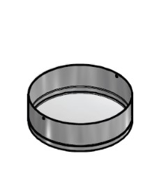 Kachelpijp Zwart RVS Ø 125 mm dop voor T-stuk