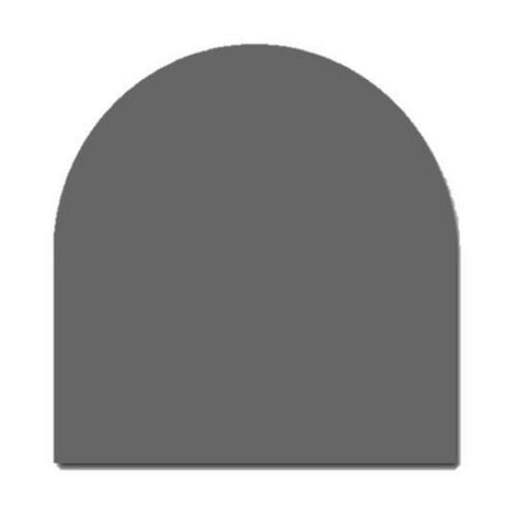 Vloerplaat Antraciet Half Rond 80 x 80 cm 2 mm dik